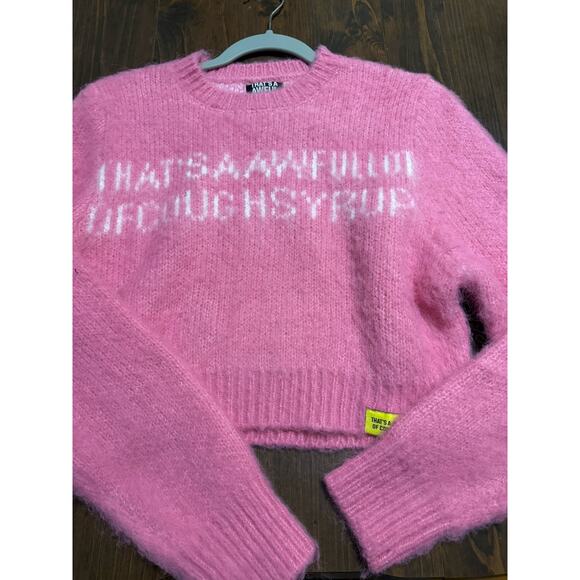 Awful of cough syrup! Women's Knitted Cropped Bolero Sweater Cardigan, - Picture 2 of 6